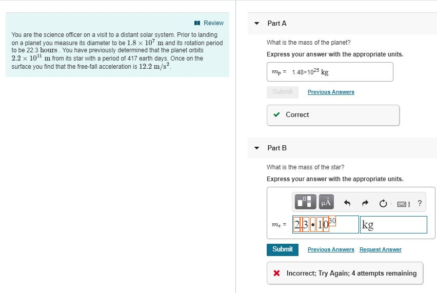 Solved Review Part A You are the science officer on a visit