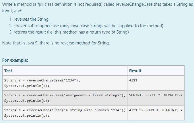 Solved Write a method (a full class definition is not | Chegg.com