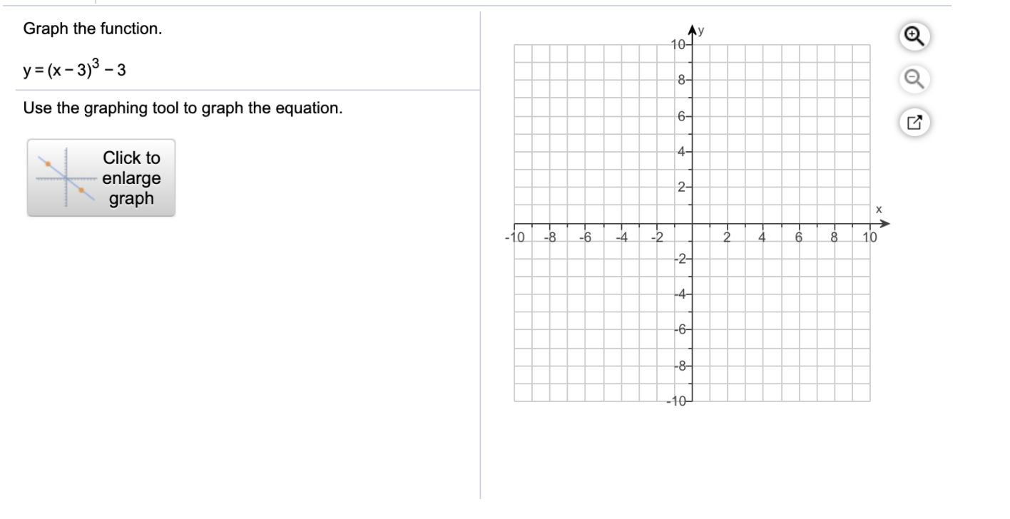 Solved Graph The Function Ay 104 Y X 3 3 3 8 Use The Chegg Com