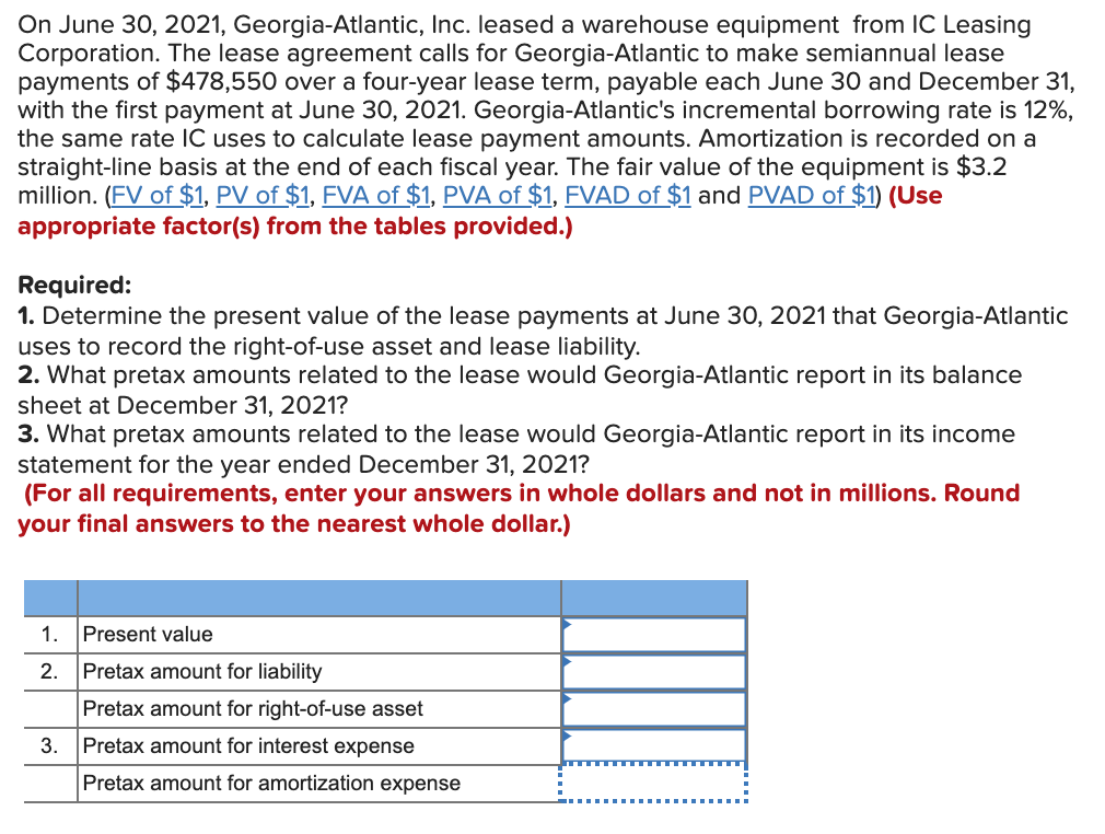 On June 30, 2021, Inc. leased a