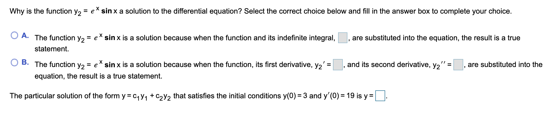 Solved A Homogeneous Second Order Linear Differential 3051