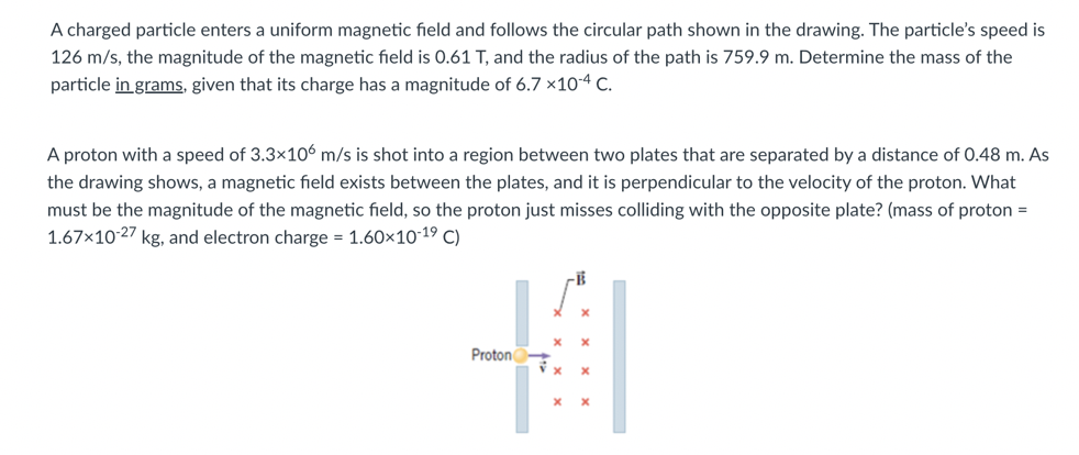 Solved A Charged Particle Enters A Uniform Magnetic Field | Chegg.com