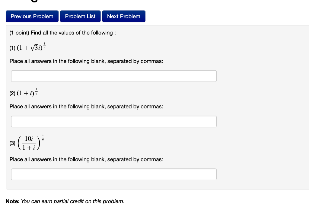 Solved Previous Problem Problem List Next Problem (1 point) | Chegg.com