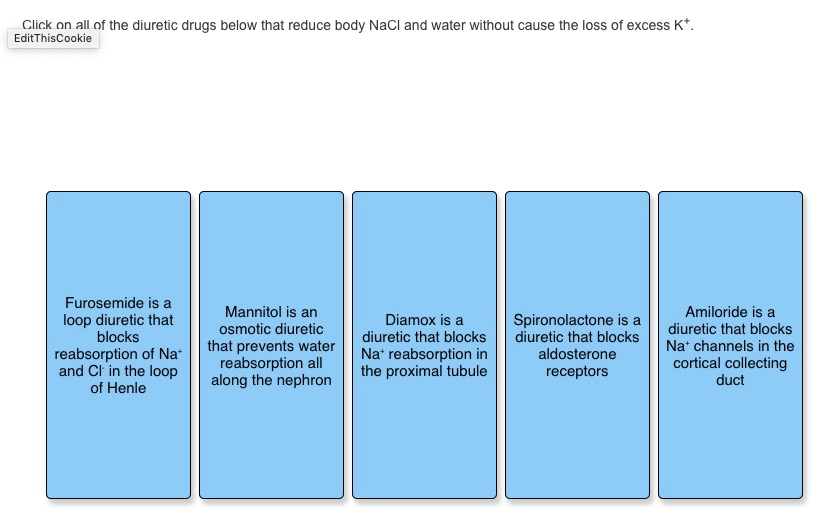 Solved Click On All Of The Diuretic Drugs Below That Reduce | Chegg.com