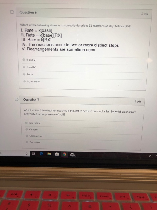 Solved D | Question 6 1 pts Which of the following | Chegg.com