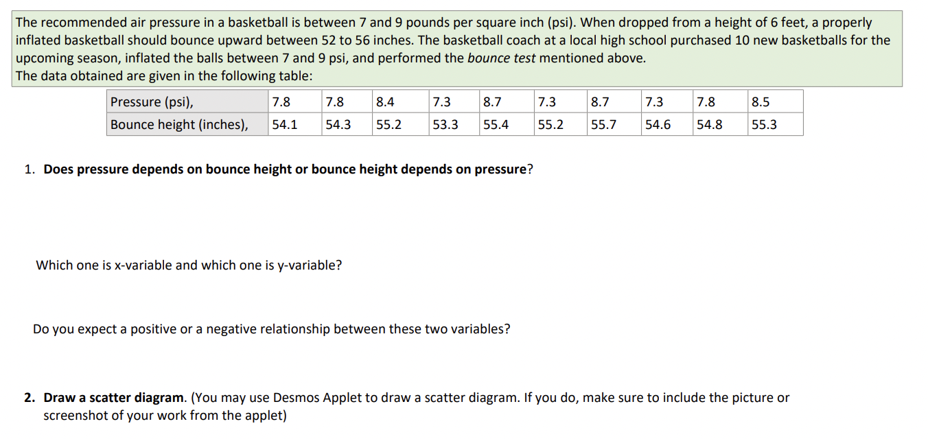 Solved he air pressure in a basketball is