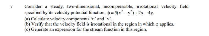 Solved Consider A Steady, Two-dimensional, Incompressible, | Chegg.com