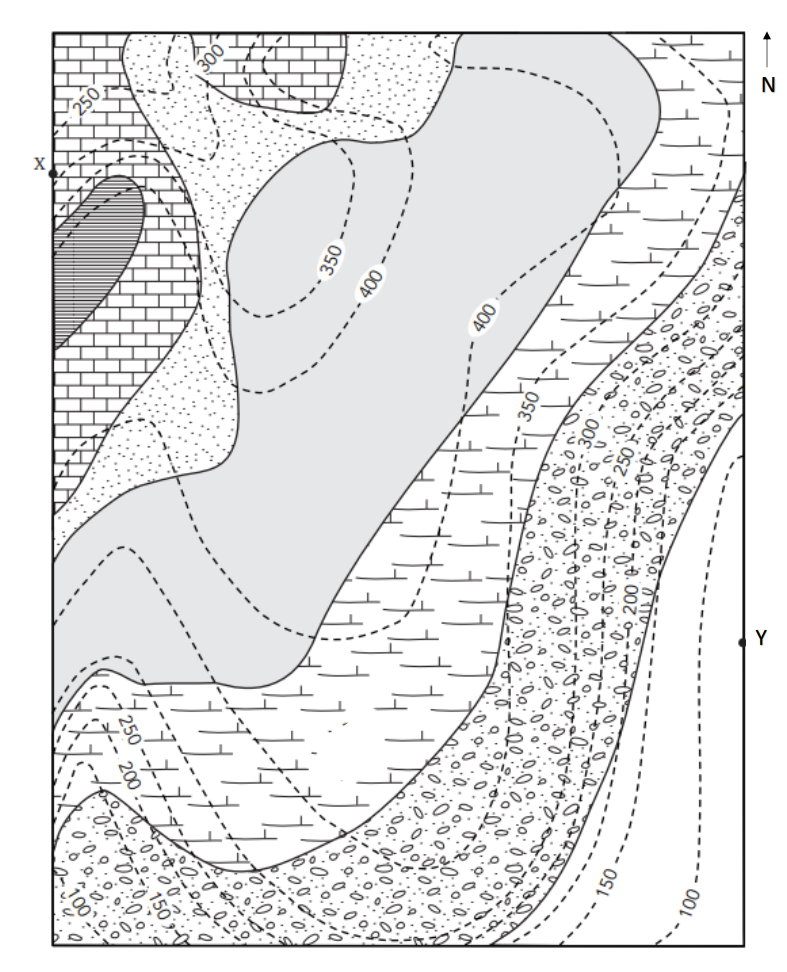 Structure Contour Map Pdf Solved Given The Following Map And Legend, Draw Structure | Chegg.com