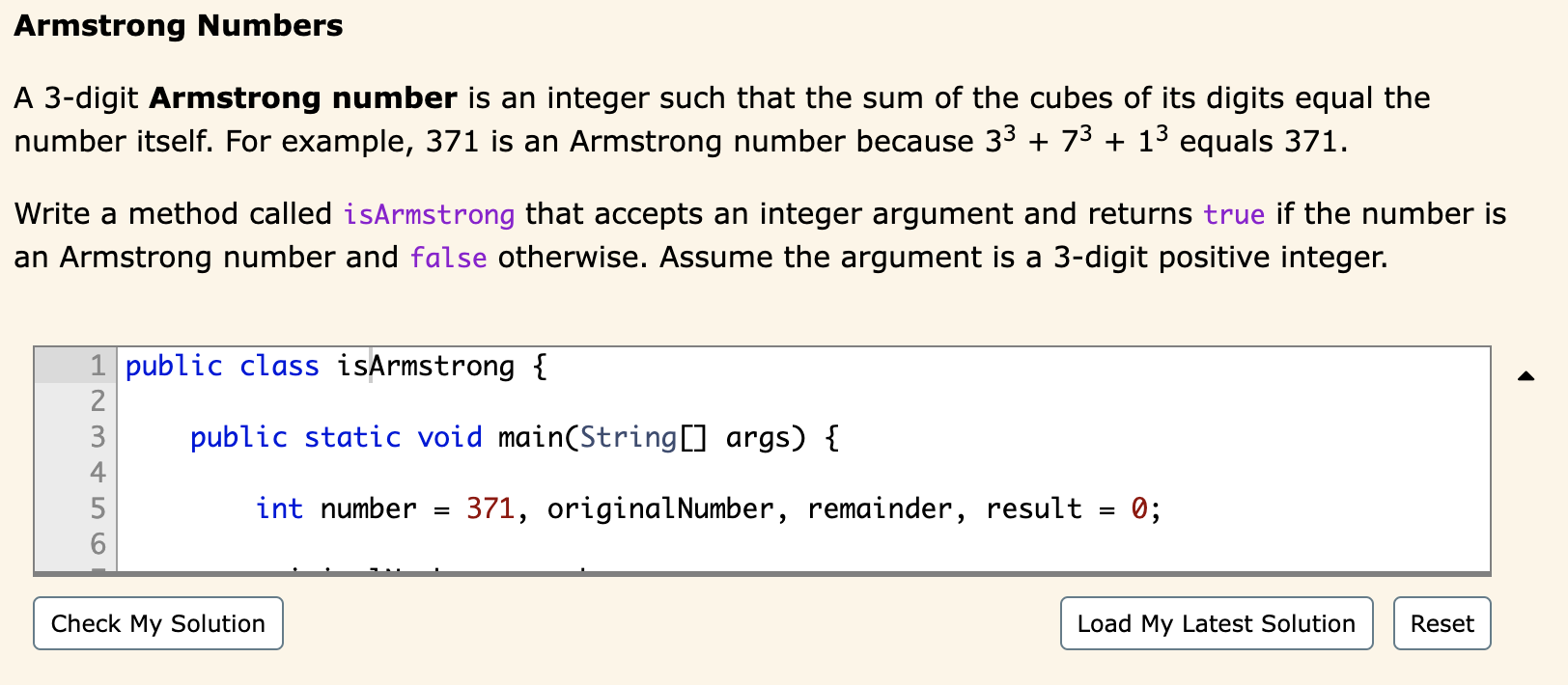 Solved Armstrong Numbers A 3 digit Armstrong Number Is An Chegg