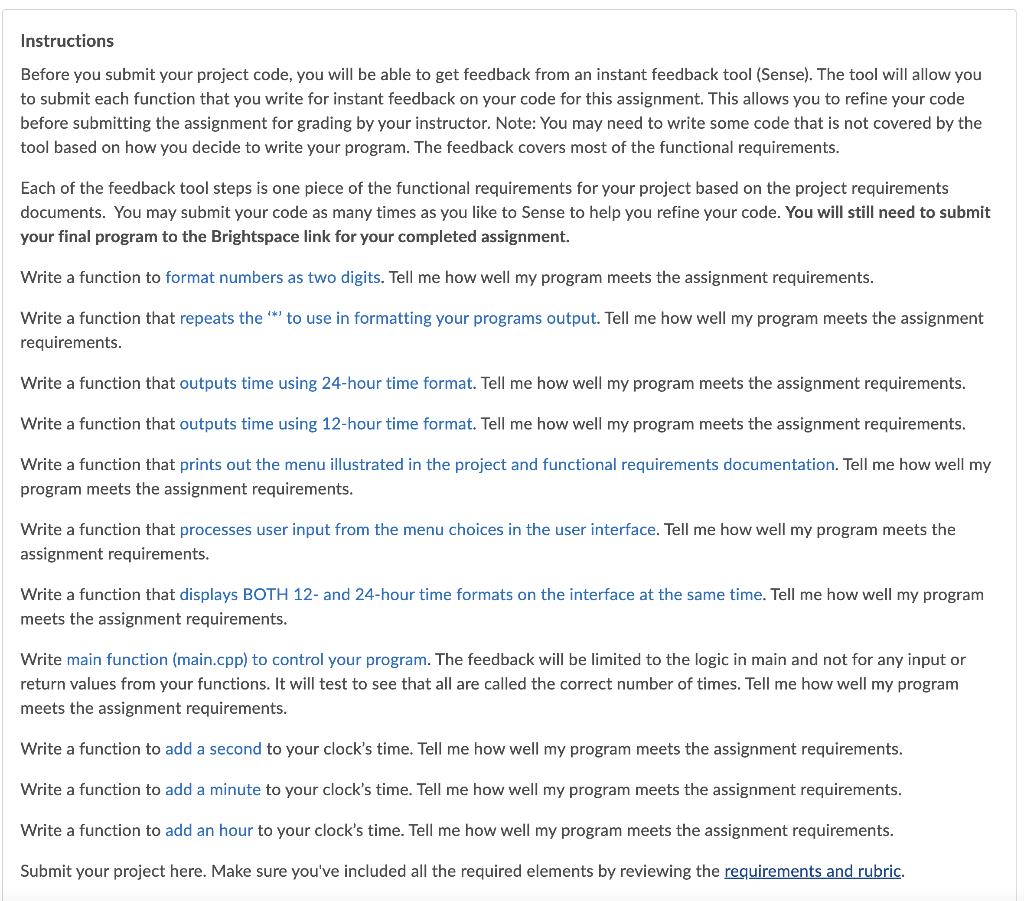 Solved C++ Clock Program This is for an entry level Computer
