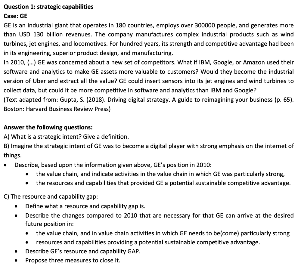 ge case study strategic management