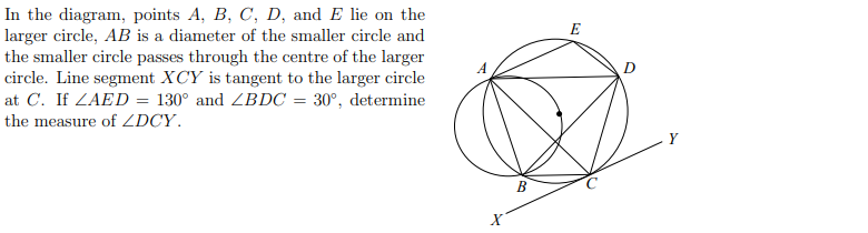 Solved In The Diagram, Points A, B, C, D, And E Lie On The | Chegg.com