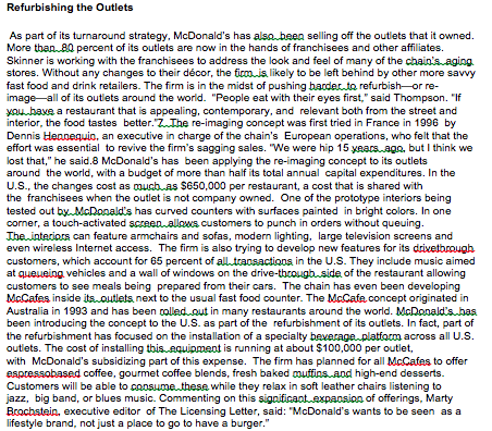 Solved BPL 5100- McDonalds 2017 Case Analysis THUMBS UP WILL | Chegg.com