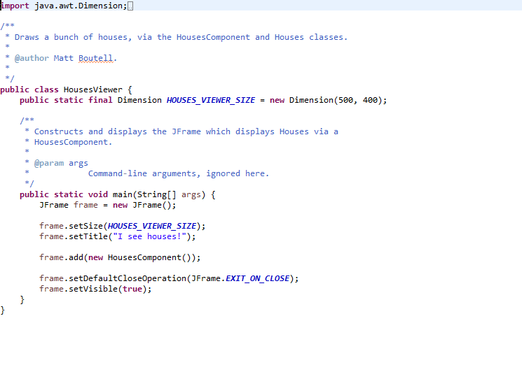 Solved import java.awt.Color; public class House { private | Chegg.com