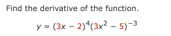 Solved Find The Derivative Of The | Chegg.com