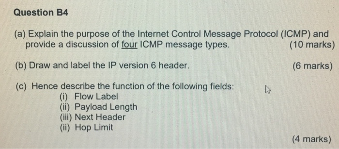Solved Question B4 (a) Explain the purpose of the Internet | Chegg.com