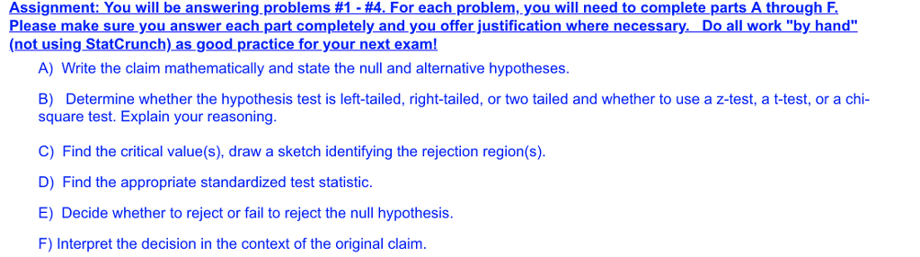 Solved Assignment: You will be answering.problems #1-#4. For | Chegg.com