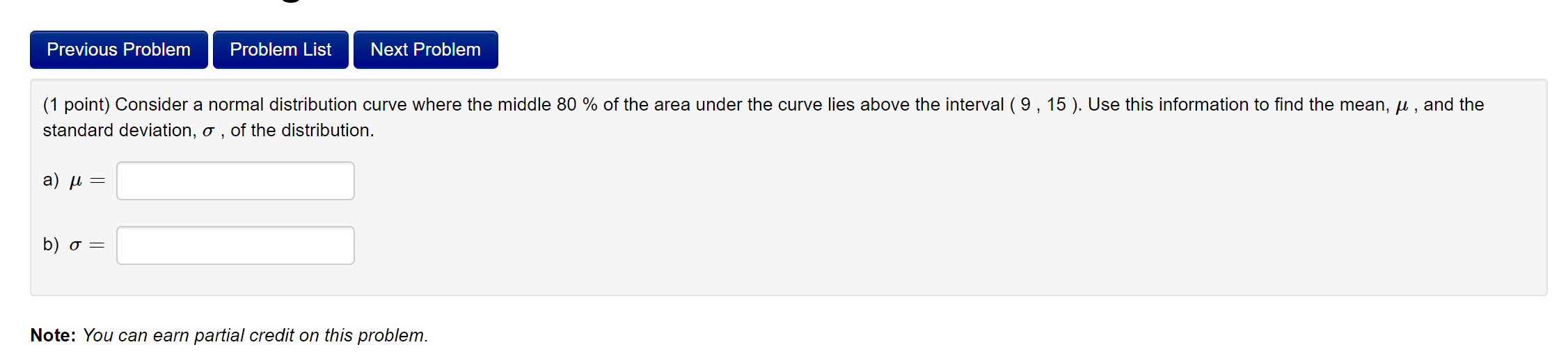 Solved Previous Problem Problem List Next Problem (1 point) | Chegg.com