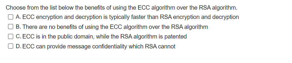 Solved Choose from the list below the benefits of using the | Chegg.com