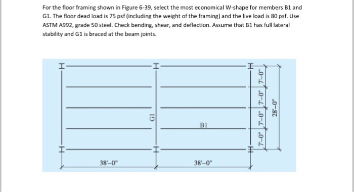 Solved For The Floor Framing Shown In Figure 6-39, Select 