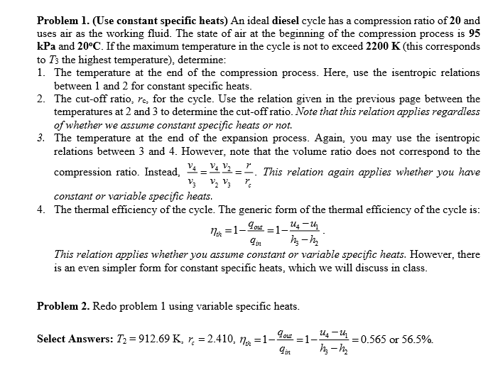 solved-use-variable-specific-heats-an-ideal-diesel-cycle-chegg