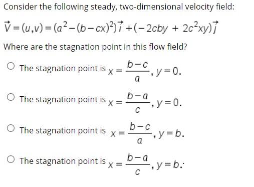 Solved Consider The Following Steady, Two-dimensional | Chegg.com