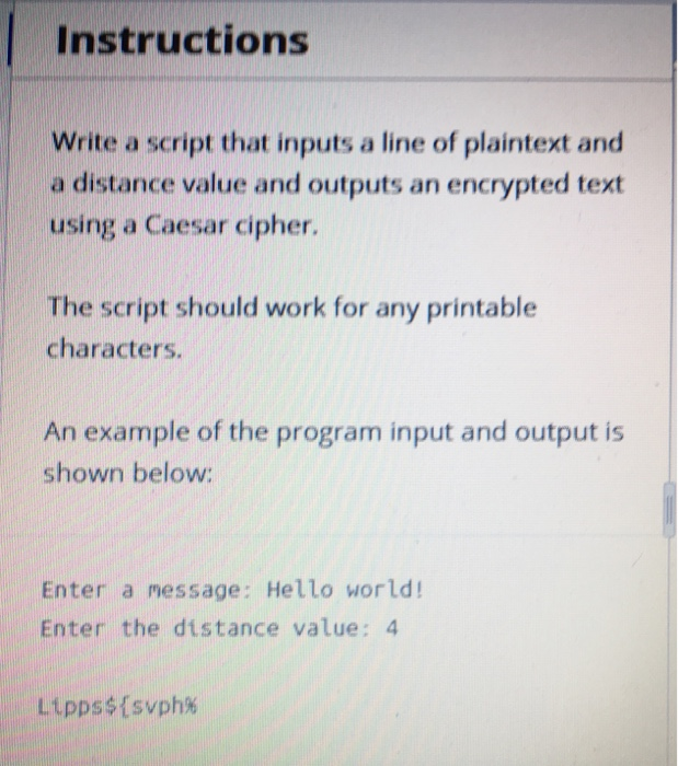 Solved Instructions Write A Script That Inputs A Line Of