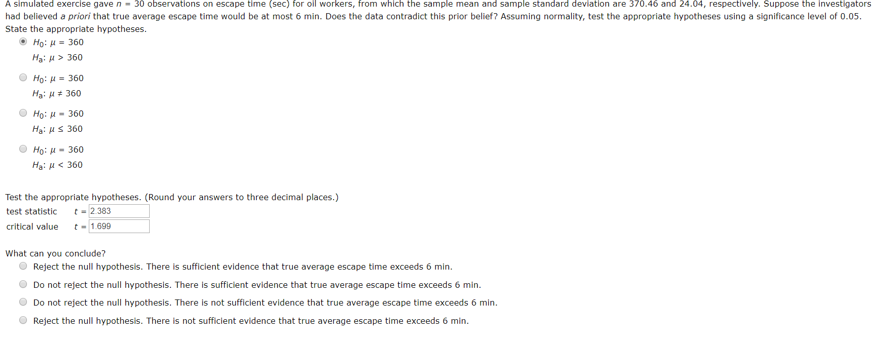 Solved A simulated exercise gave n = 30 observations on | Chegg.com