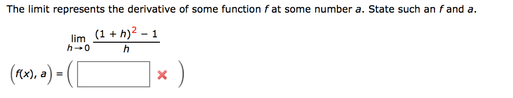 Solved The limit represents the derivative of some function | Chegg.com
