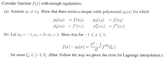 Solved Consider function f(x) with enough regularities, (a) | Chegg.com