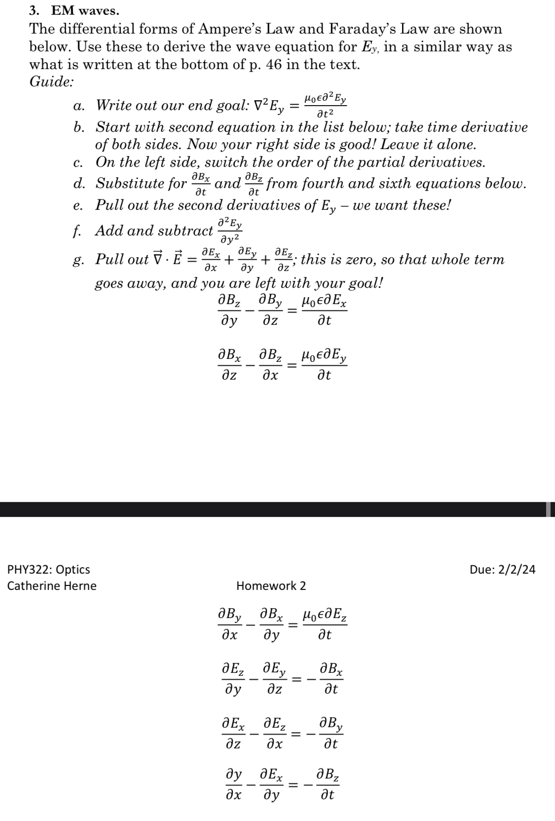 Solved EM waves.The differential forms of Ampere's Law and | Chegg.com