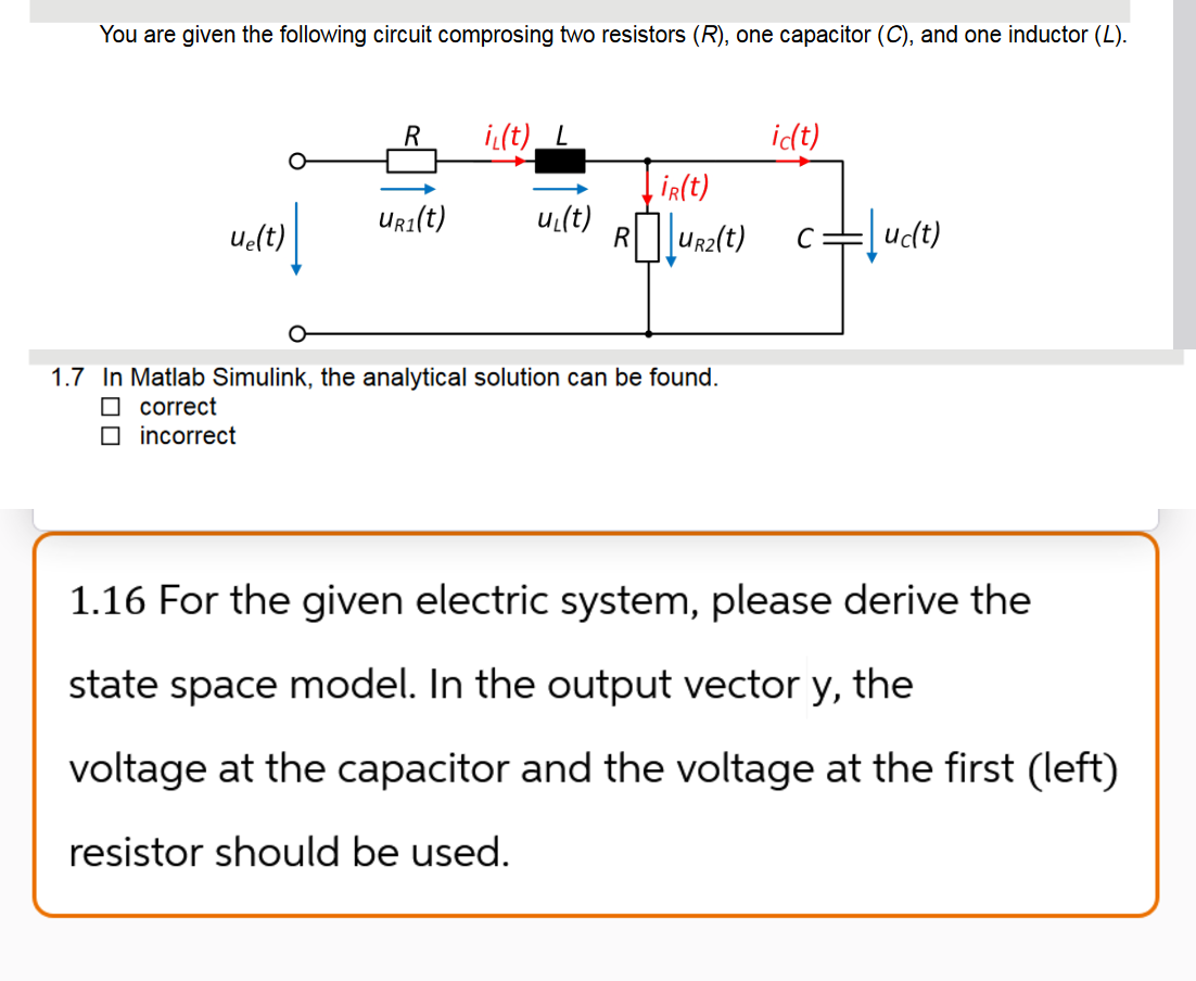 Solved You are given the following circuit comprosing two | Chegg.com