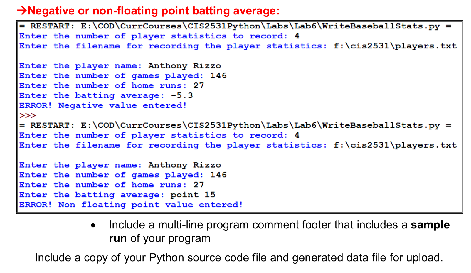 Solved . . 1. Create a Python program to save the following | Chegg.com