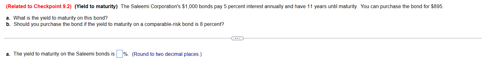 what does the yield to maturity of a bond represent