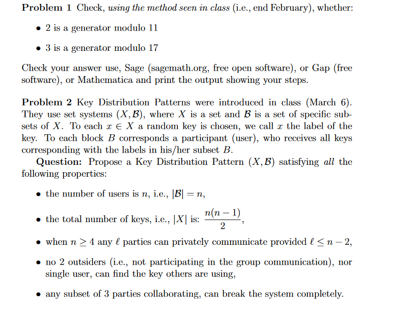 Solved Problem 1 Check, using method class | Chegg.com