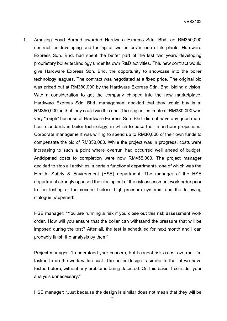 VEB3102 1. Amazing Food Berhad awarded Hardware