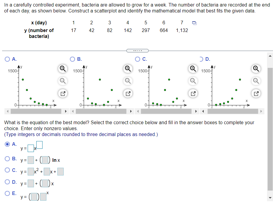 Solved In a carefully controlled experiment, bacteria are | Chegg.com