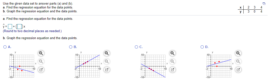 Solved X Use the given data set to answer parts (a) and (b). | Chegg.com
