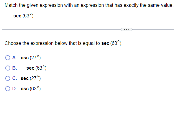 Solved Match the given expression with an expression that | Chegg.com
