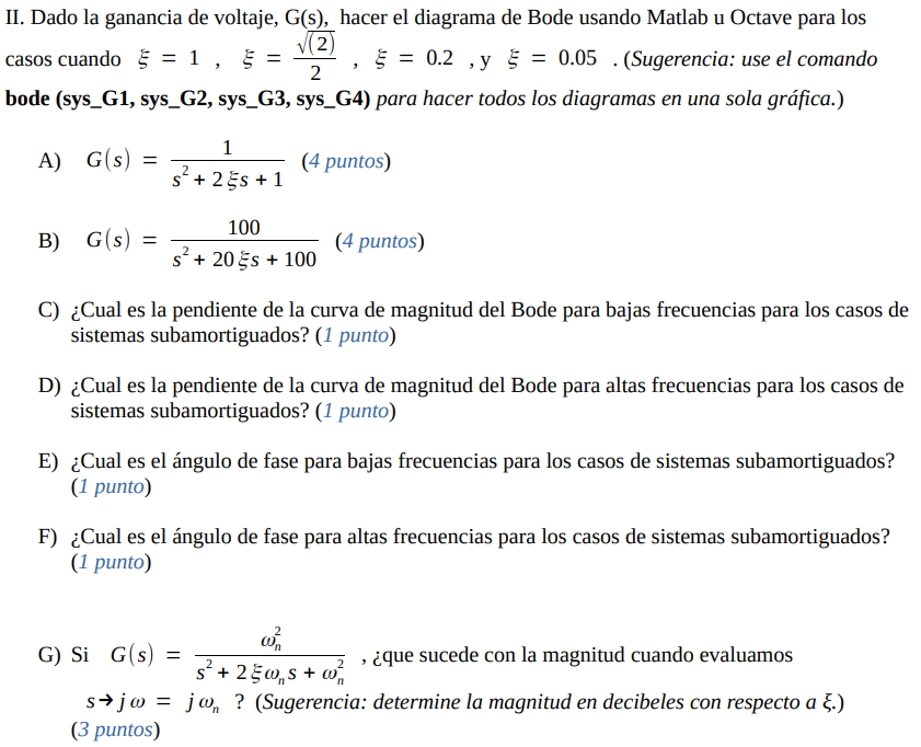 Solved Given the voltage gain, G(s), make the Bode plot 