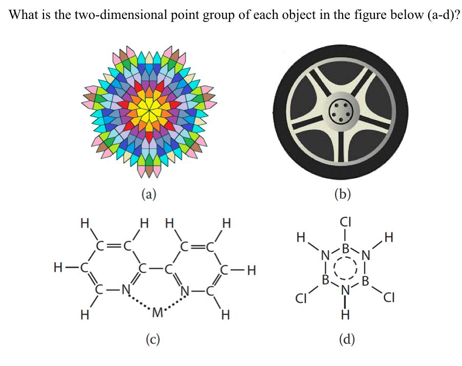 Solved What is the two-dimensional point group of each | Chegg.com