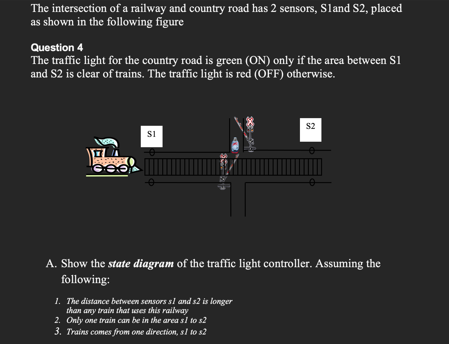 Solved The intersection of a railway and country road has 2 | Chegg.com