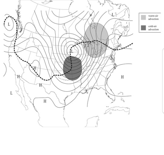 Solved warm-air advection cold-air advection Н н | Chegg.com