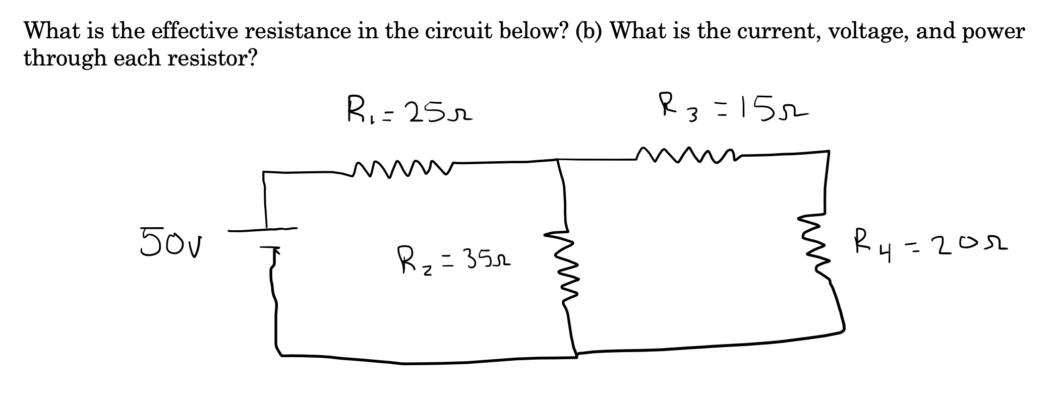 Solved What is the effective resistance in the circuit | Chegg.com