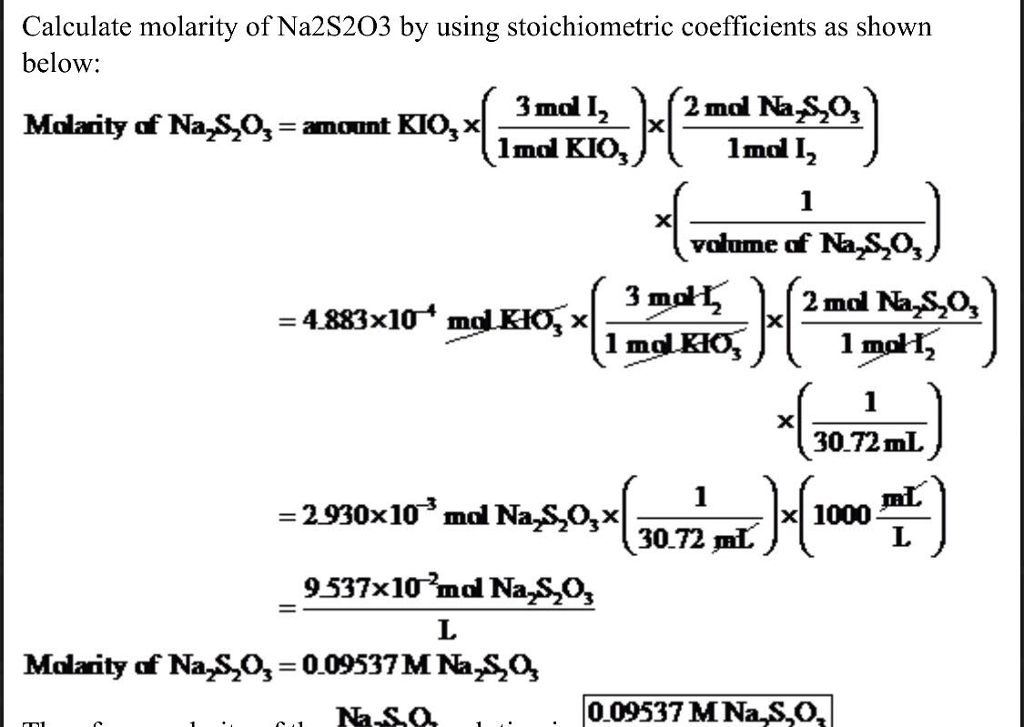 Solved The excercise reads as follow The titration of I2