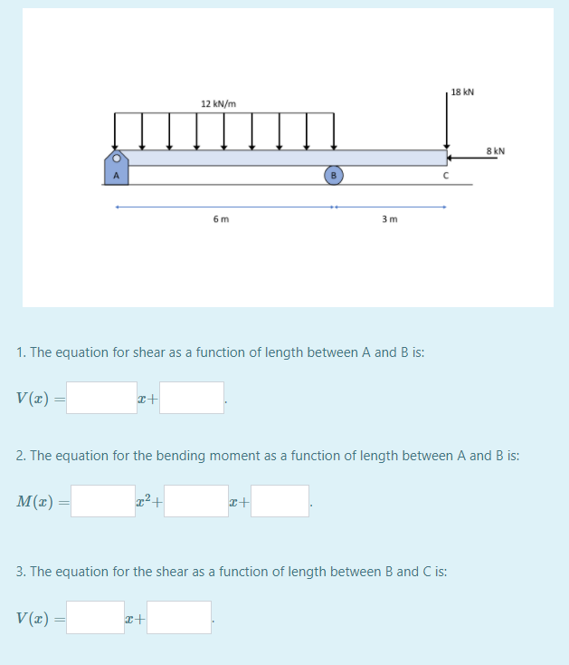 Solved 18 Kn 12 Kn M 8 Kn 6 M 3 M 1 The Equation For She Chegg Com