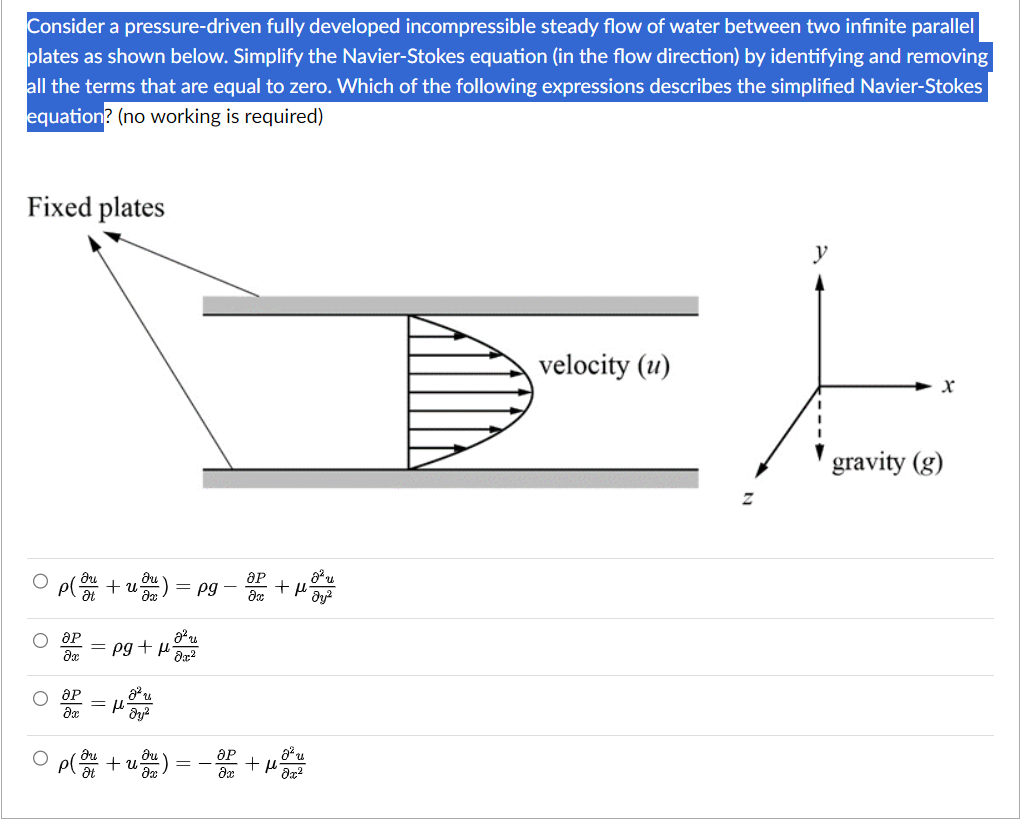Solved Consider a pressure-driven fully developed | Chegg.com