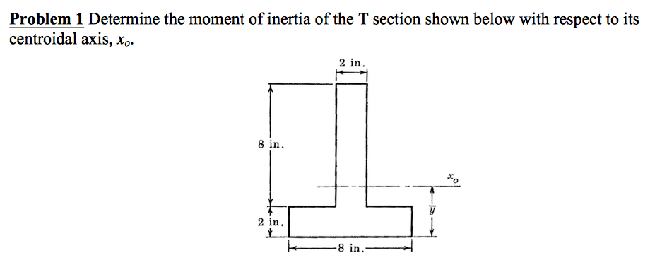 moment of inertia calculator t beam