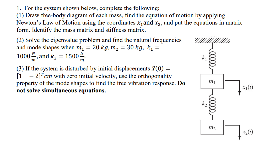 Solved Problem 1 (same as Problem 1 of Assignment 7): For | Chegg.com