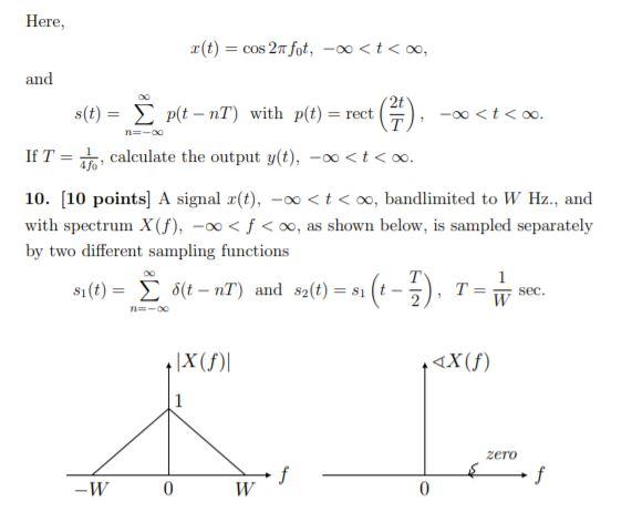 Solved 9. [10 points] Consider the system shown below with | Chegg.com